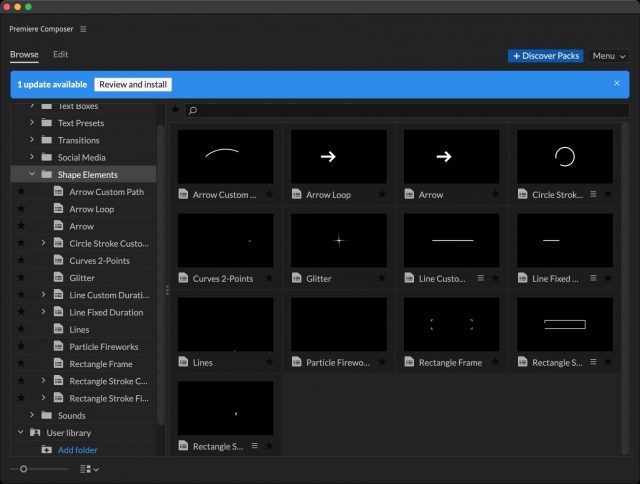 Premiere Composer starter pack (Shape Elements)