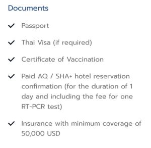 タイランドパス 必要書類